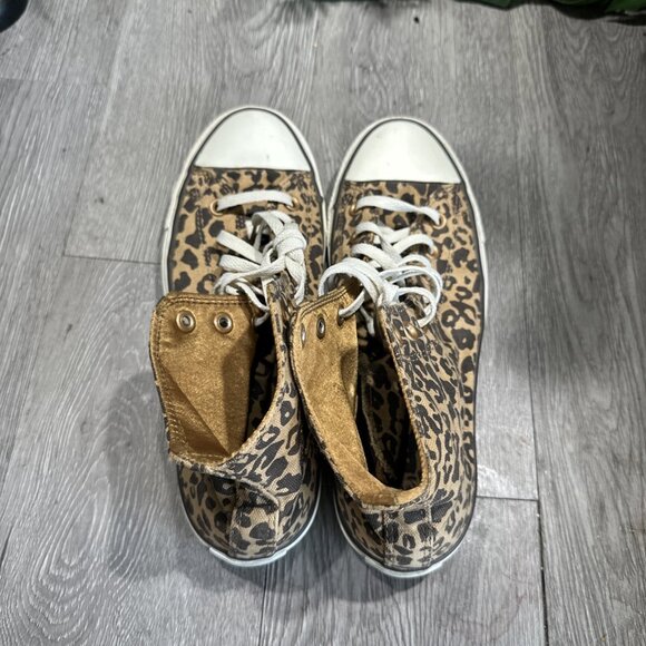 Converse Chuck Taylor All-Star High top Size 10 Womens Cheetah Print Shoes - Picture 6 of 9